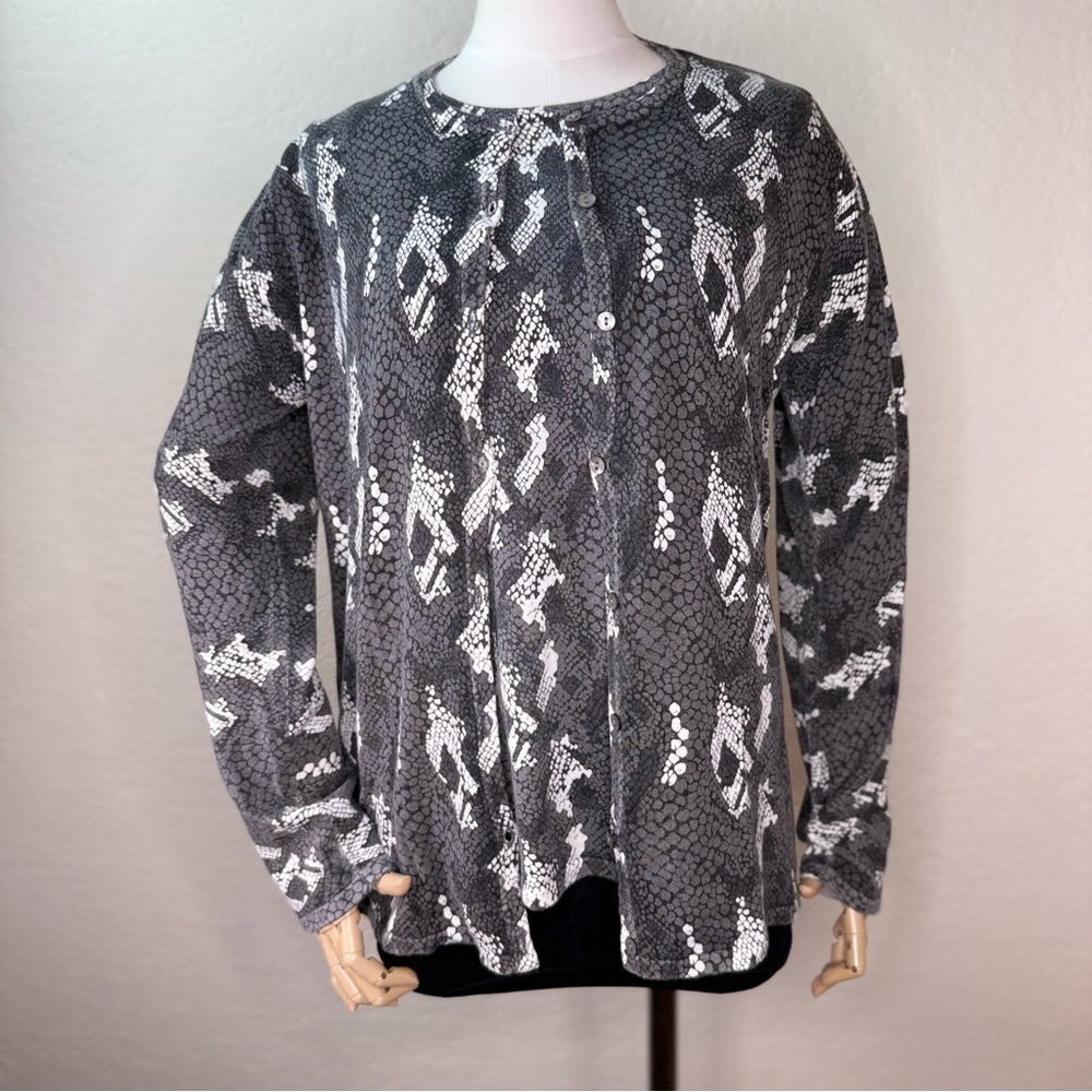 2PC A Pea in the Pod Maternity Short Sleeve Top & Button Up Cardigan Set MEDIUM